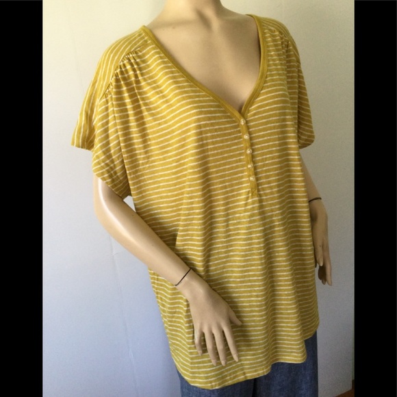 NEW OLD NAVY (Size 2X) Linen Blend Short Sleeve Top/Shirt - Picture 2 of 6